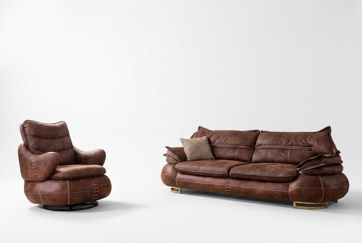 Luxus US Western Sofagarnitur Couch Loft MÃ¶bel 3+1 Sitzer Sofa Sessel 2-tlg. Neu
