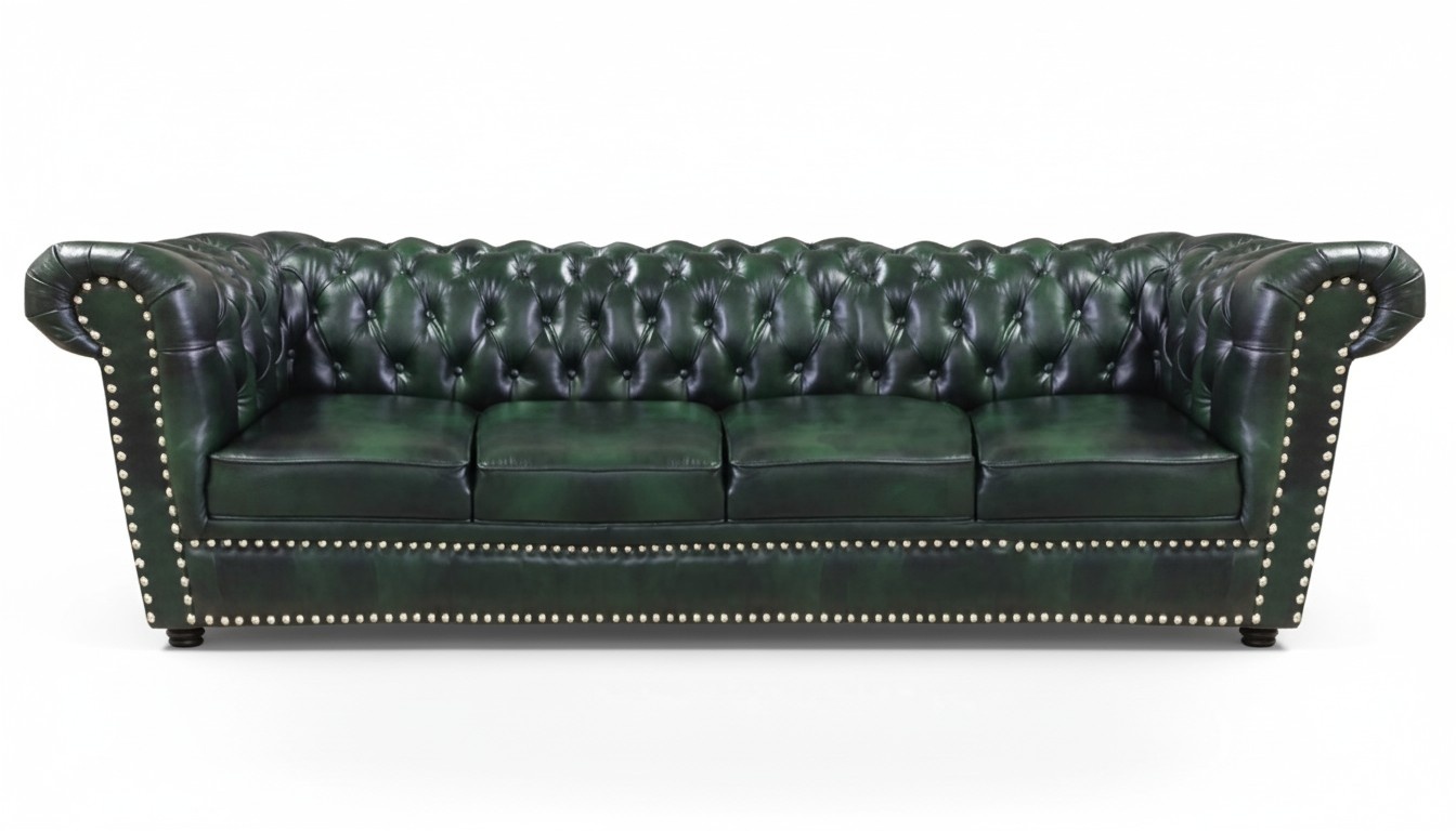 Luxus Viersitzer Sofa Couch Leder Chesterfield Wohnzimmer PolstermÃ¶bel