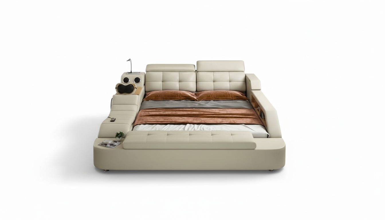 Multifunktion Bett Doppelbetten Modernes Bettgestell 180x200cm Neu