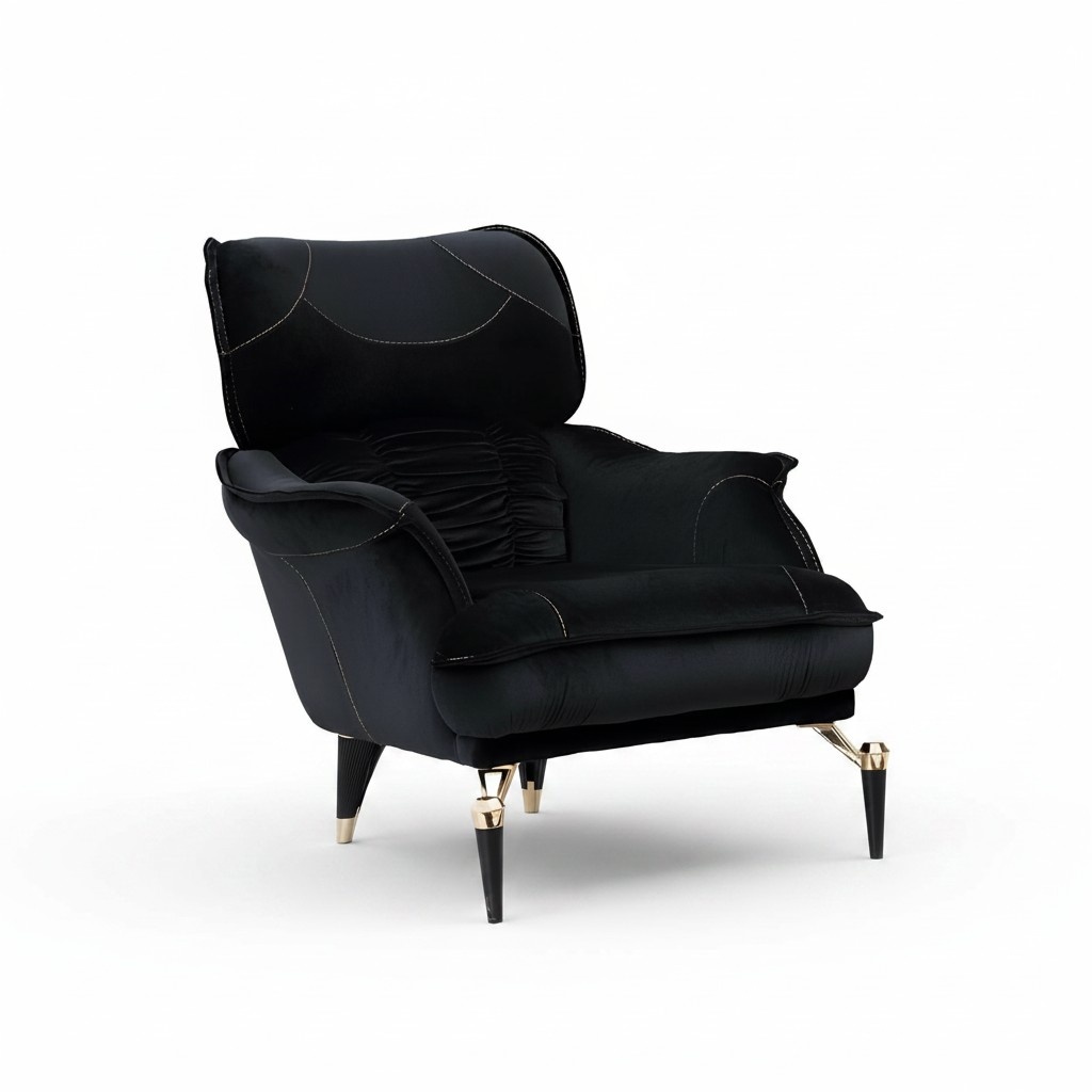 Perfekt weich Sessel fÃ¼r Wohnzimmer schwarz Farbe neu Luxus MÃ¶bel Textil