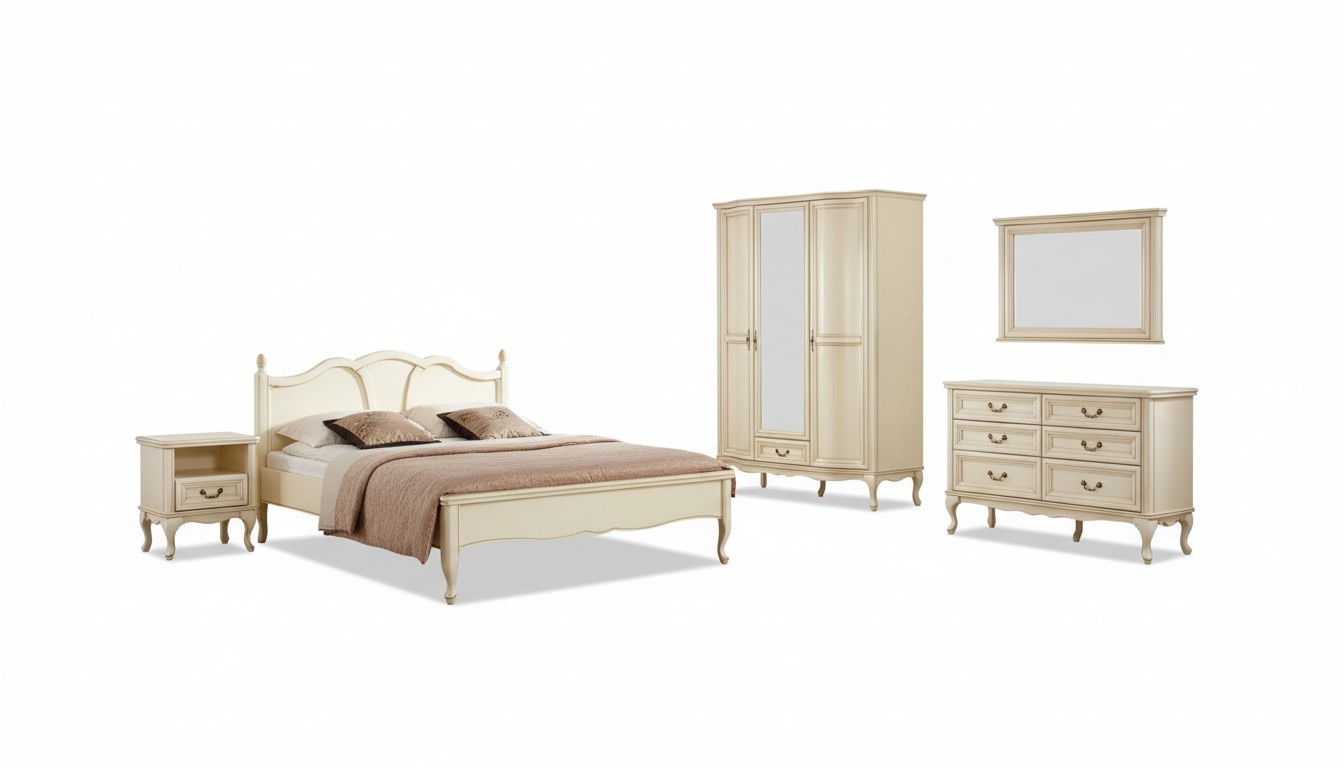 Schlafzimmer Set Bett Kommode Kleiderschrank Nachttisch Italienische MÃ¶bel Neu