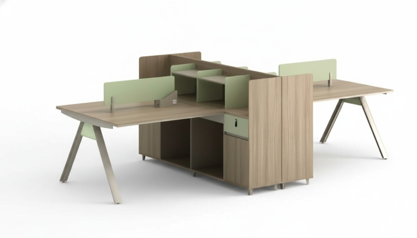 Schreibtisch Co Working Tisch TeambÃ¼rotisch Gemeinschaftsschreibtisch 4 Personen