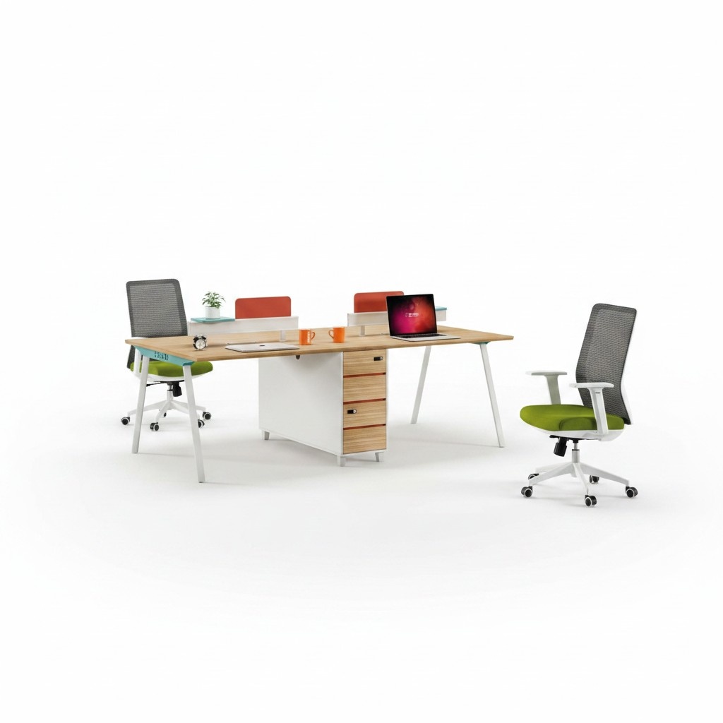 Schreibtisch fÃ¼r 4 Personen BÃ¼rotisch GroÃes Arbeitstisch Holz WeiÃ