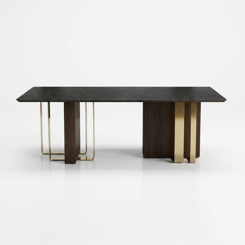Schwarzer Designer Esstisch Esszimmer MÃ¶bel Tisch Luxus Holztische 240x100