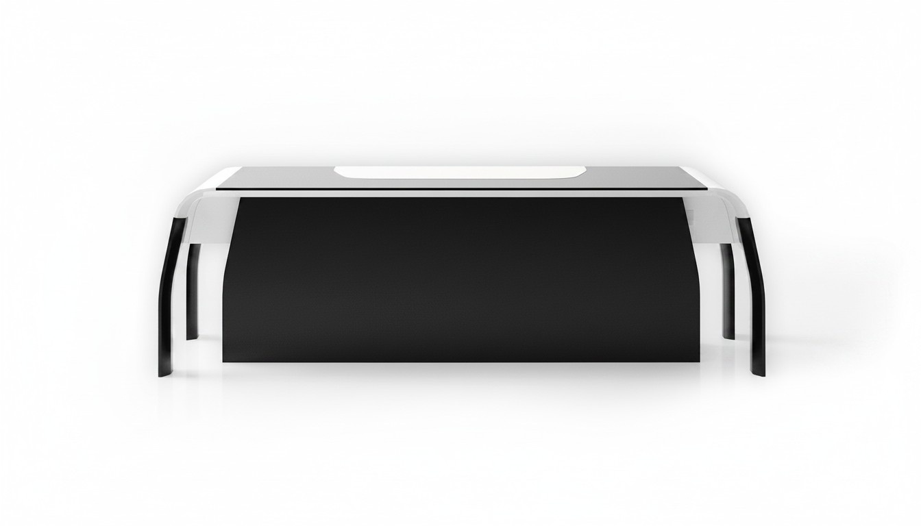 Schwarzer Holzschreibtisch modern elegant fÃ¼r BÃ¼ro und Home Office