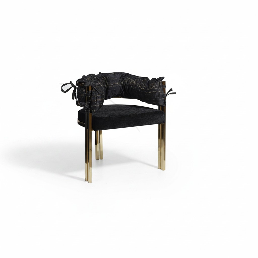 Schwarzer Metallstuhl Designer Esszimmer StÃ¼hle Luxus EdelstahlstÃ¼hle