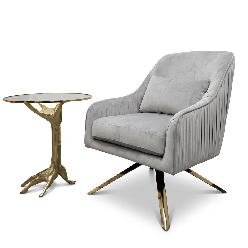 Sessel Metall Design Lounge Club Stuhl Sitz Relax Luxus Zimmer Warte Neu