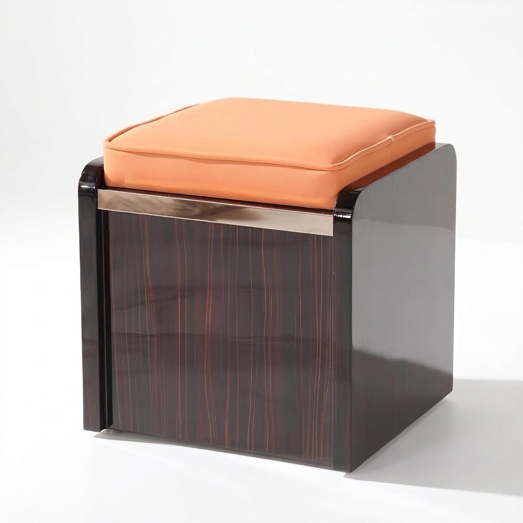 Sitz Polster Bank Polster Sitz Hocker Bank Stoff Textil Holz Stil Designer Neu