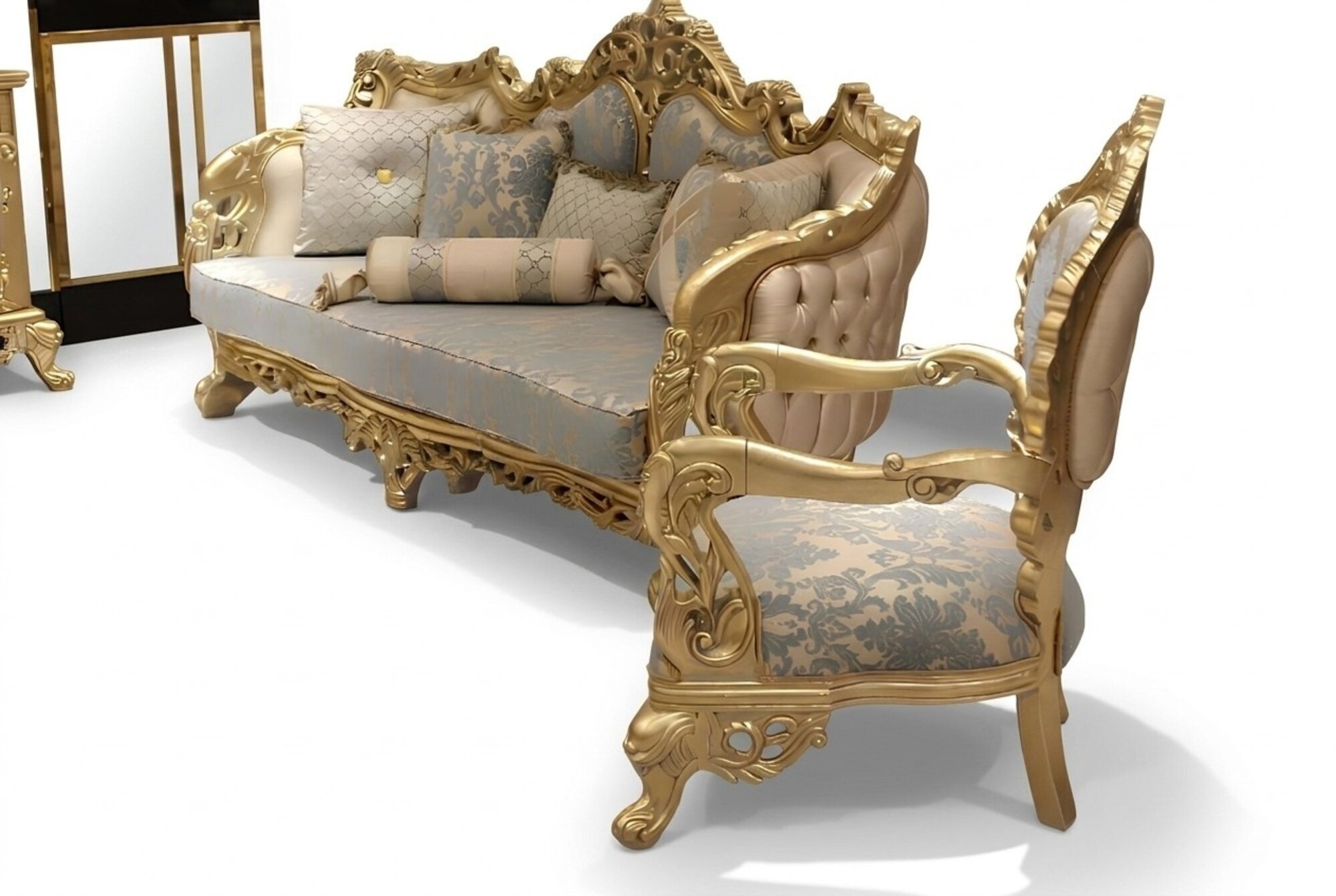 Sofagarnitur 3+3 Sitzer Chesterfield 2x Sofa Klassisch Relax Sessel 2tlg.MÃ¶bel