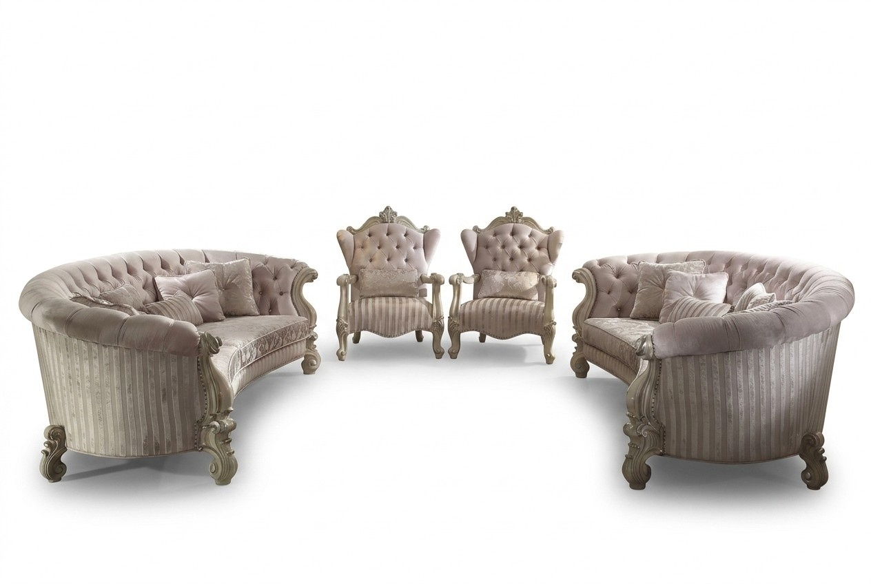 Sofagarnitur Couch Polster Klassik 4+4 Sitzer Set Chesterfield Sofas Polster