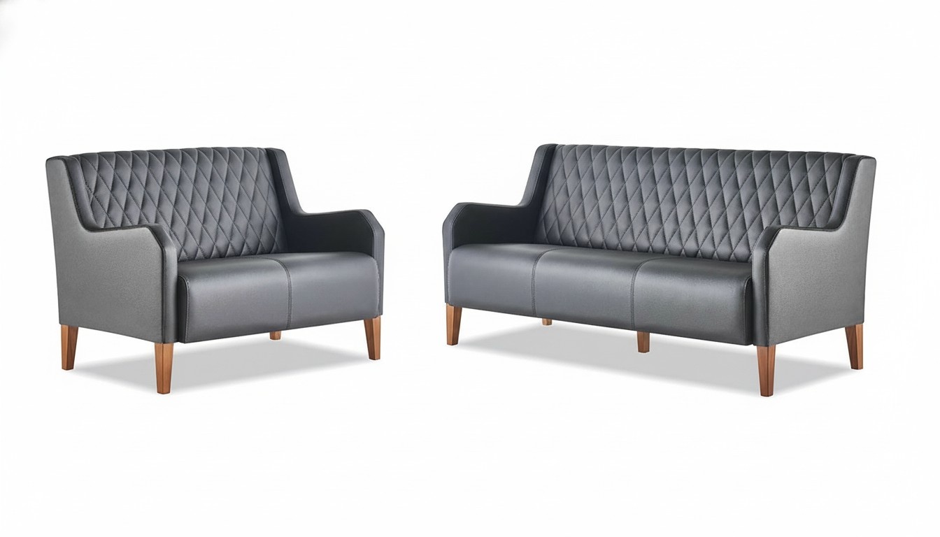 Sofagarnitur Schwarz Modern 3-Sitzer 2-Sitzer Komplett Sofas SitzmÃ¶bel Set