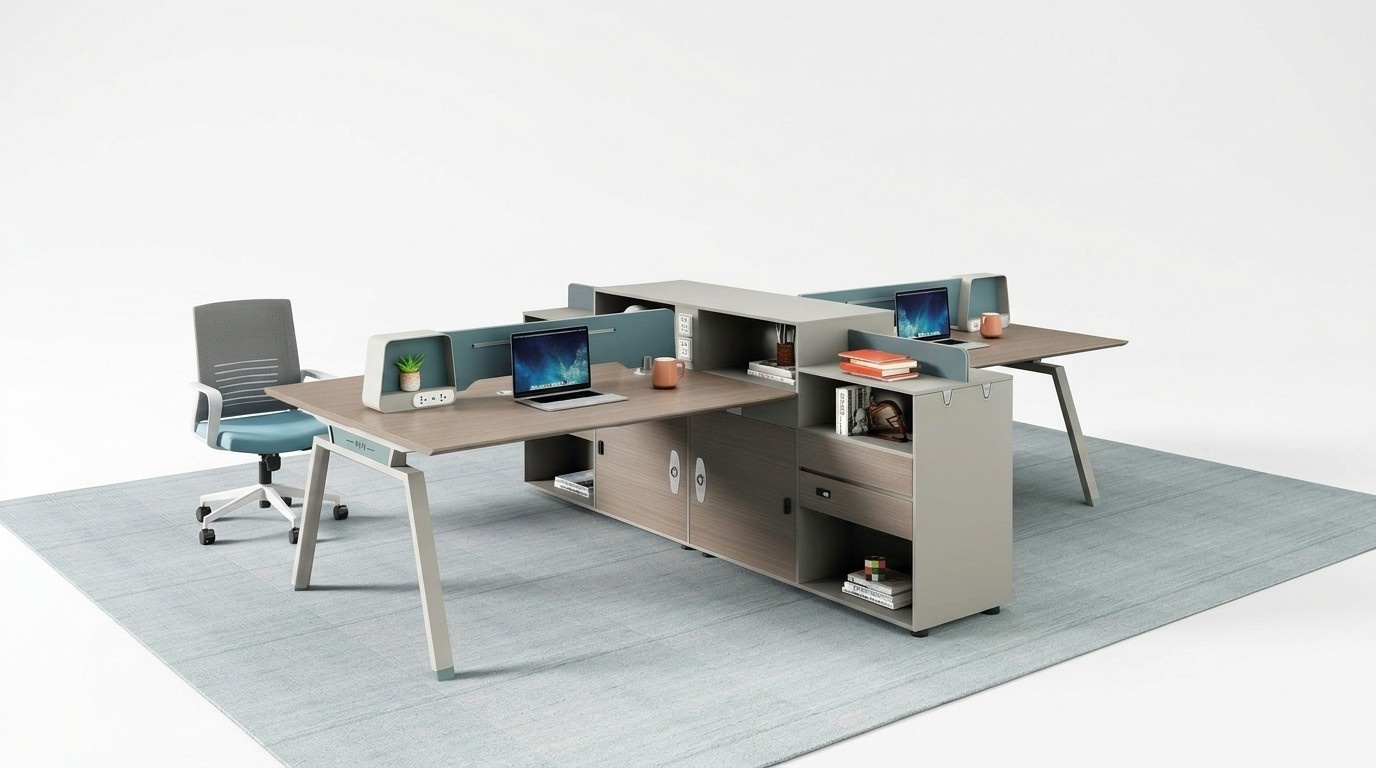 TeambÃ¼rotisch Tisch Schreibtisch Co Working Gemeinschaftsschreibtisch 4 Personen