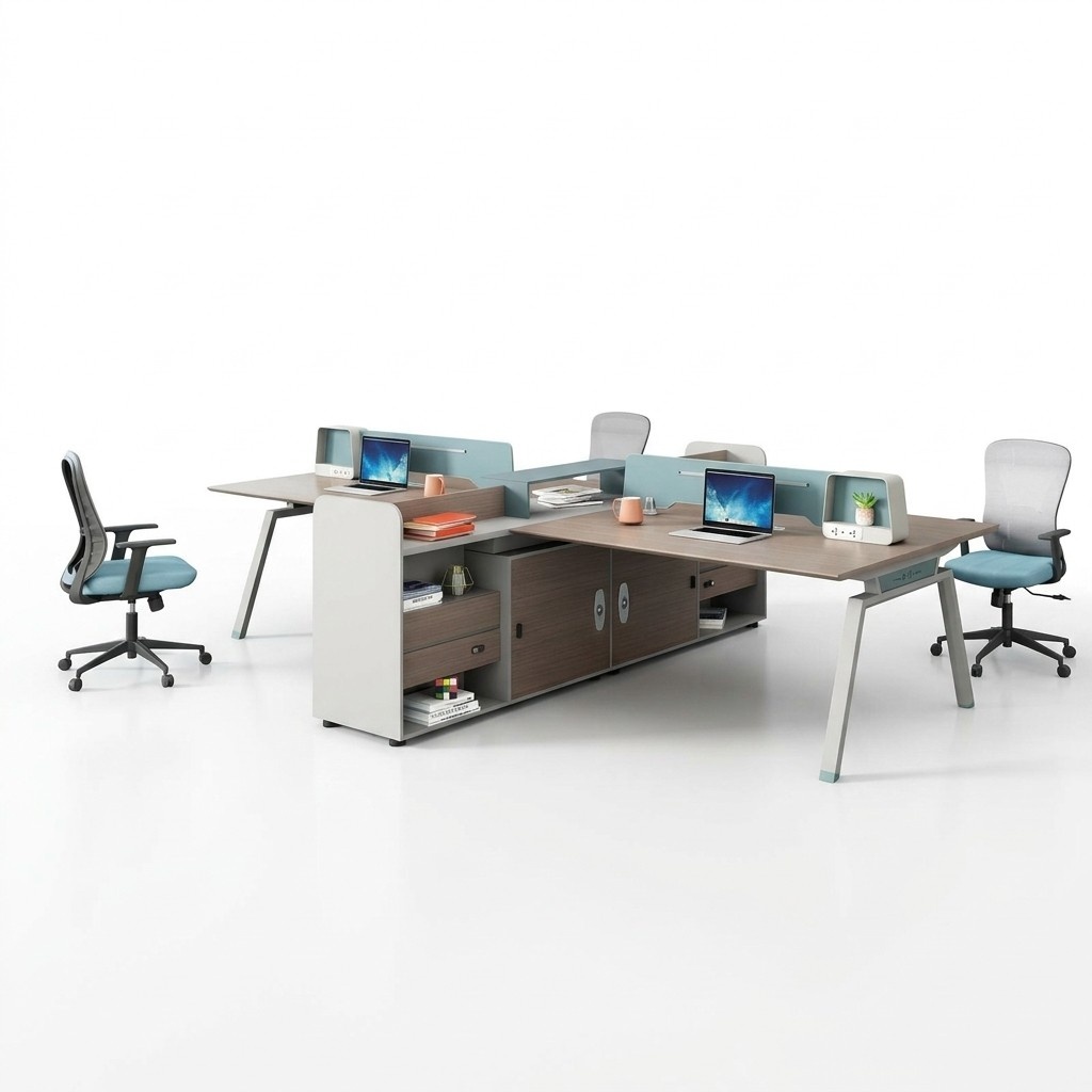 Tisch Schreibtisch Co Working TeambÃ¼rotisch Gemeinschaftsschreibtisch 4 Personen
