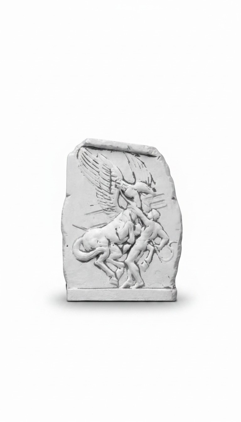 Wandrelief Steinplatte Bild Engel Antik Stil Relief Steinguss Wand