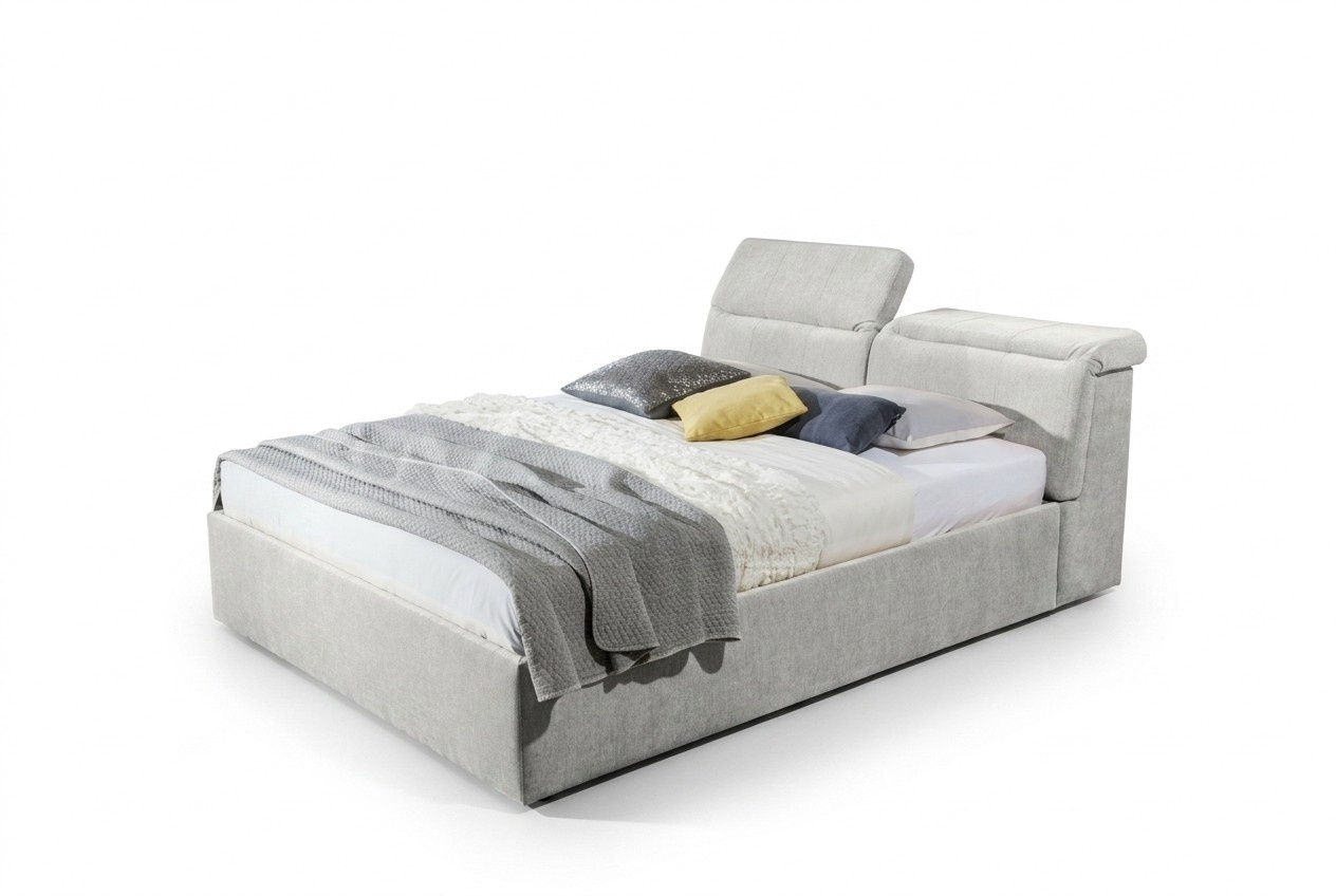 WeiÃes 180x200 Bett Schlafzimmer Betten Textil Leder Hotel Luxus Polster