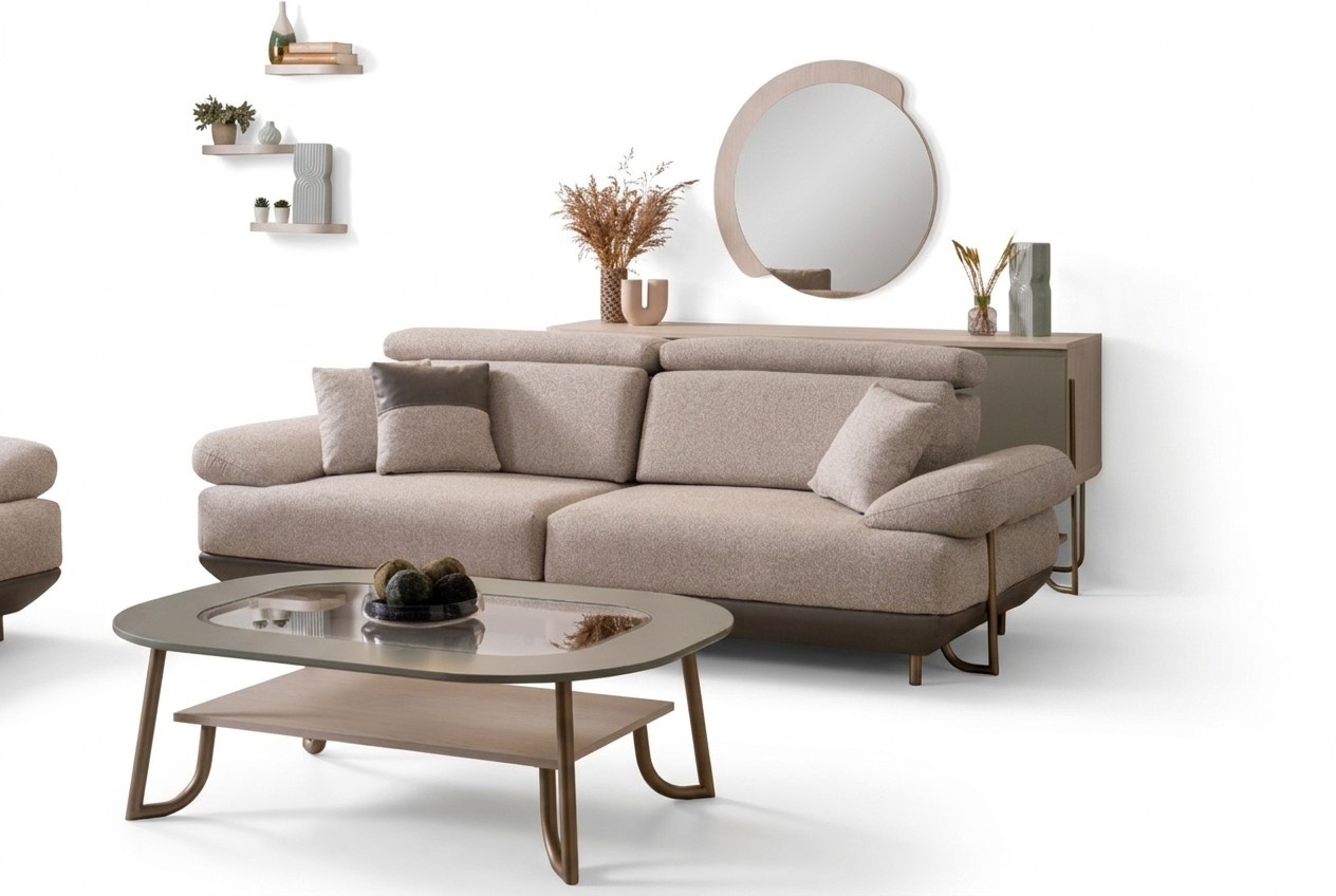Wohnzimmer-Set â Harmonie aus GemÃ¼tlichkeit und WÃ¤rme.