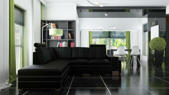 Ledersofa Edgar Ecksofa Wohnlandschaft Designer Garnitur
