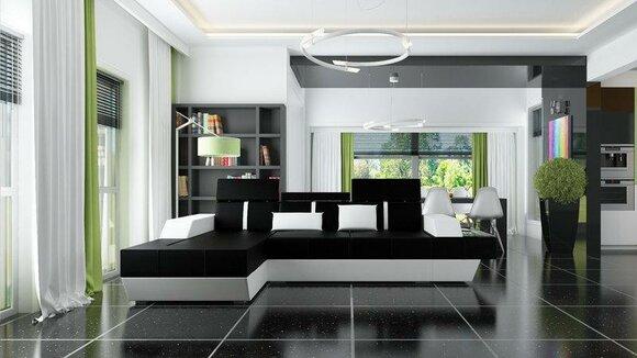 Ledersofa " Le Mans I " Ecksofa in L-Form (Warsaw I)