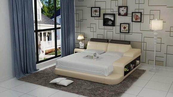 Bett Design Luxus Luxus Betten Leder Modernes Schlafzimmer LB8810