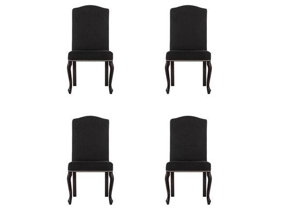 4x Chesterfield Design Polster Stuhl Garnitur StÃ¼hle Textil Sitz Komplett Set