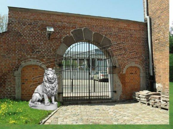 xxl LÃ¶we 135cm Garten Skulptur Statue Statuen Skulpturen Dekor Figuren