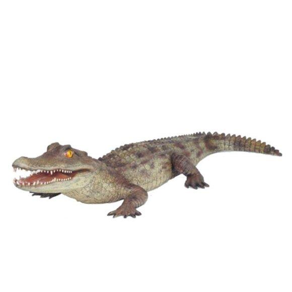 Krokodil Garten Deko LebensgroÃer Statue Figuren Skulptur 198cm Statuen Figu