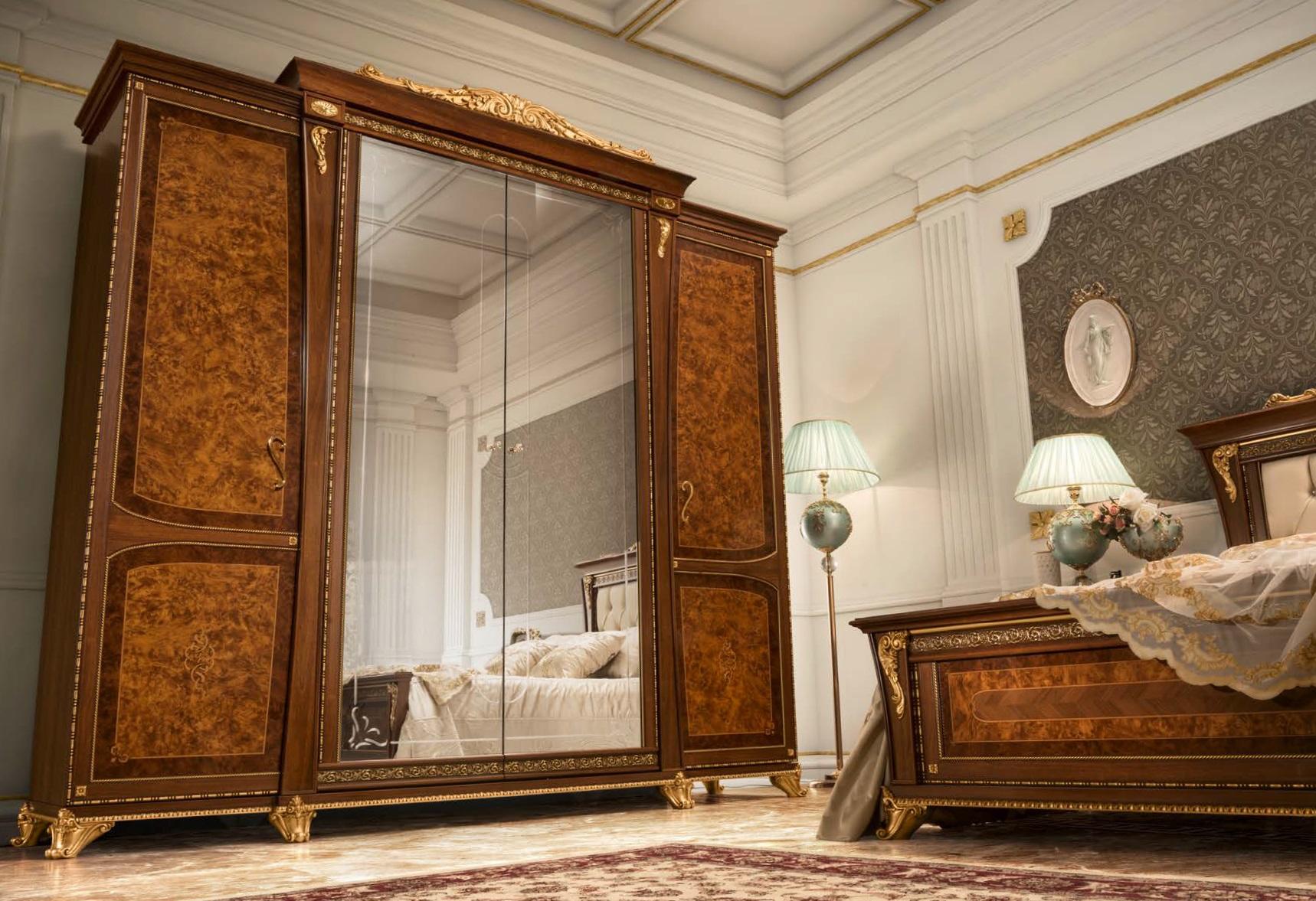Kleiderschrank Holzschrank Schrank Massive Schlafzimmer MÃ¶bel Italien Echtholz