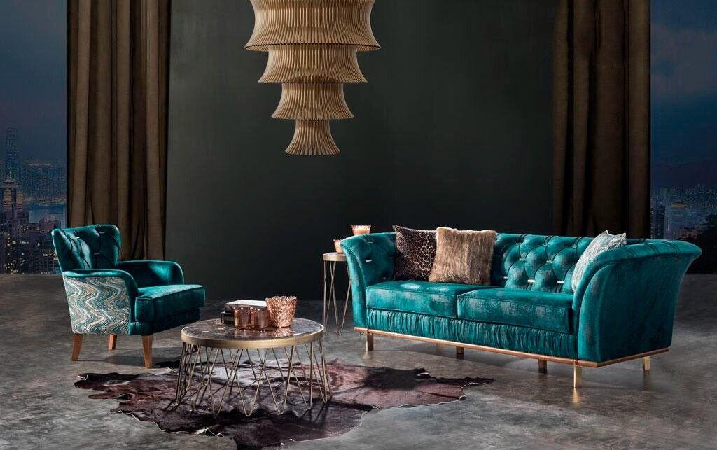 TÃ¼rkis Wohnzimmersofa Luxus Couchen Moderne PolstermÃ¶bel Bequem Neu