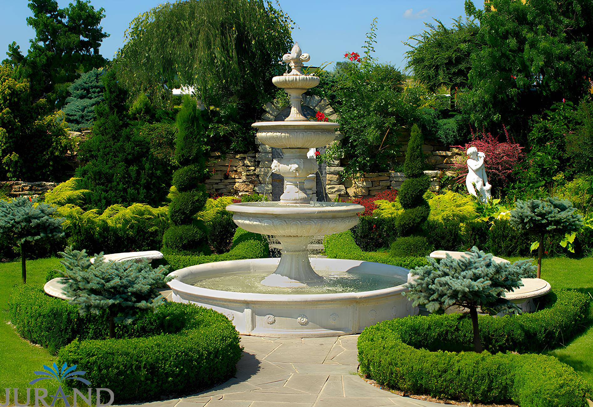 Springbrunnen FontÃ¤ne Fontaine Brunnen Wasserspiel RÃ¶mische Garten Deko Neu 1001