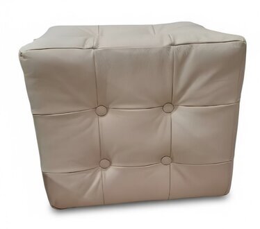 Beige Hocker Quadratisch Leder Sitz Neu FuÃhocker Polster Neu Bank Beistellhocker Sofort