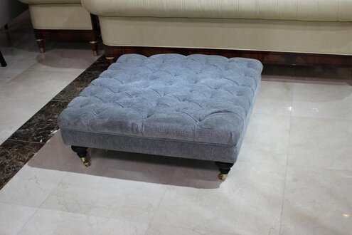Chesterfield Hocker FuÃhocker Sitzhocker Sitzpouf Wohnzimmer Pufa Textil Sofort