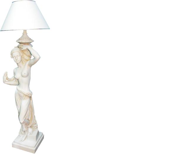 Antike Stil Figur LebensgroÃ mit Beleuchtung Stehlampe Standleuchte