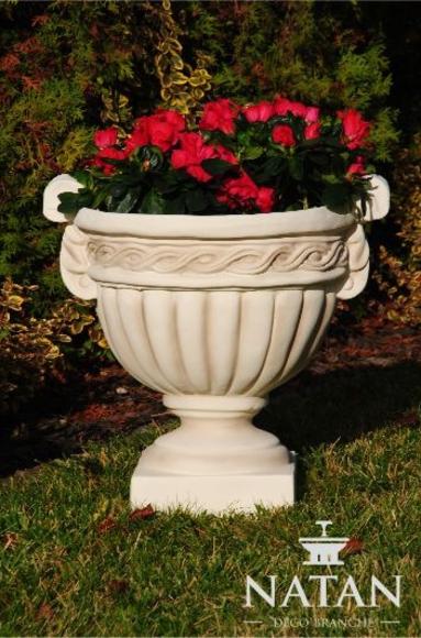Blumenkorb Figuren Blumen Statue Vase GefÃ¤ss Garten Terrasse Dekoration