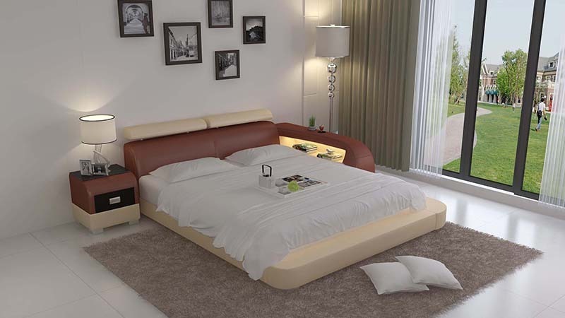 Designer Bett Polsterbett Doppelbett Ehebett Betten 140/160/180/200 LB8801