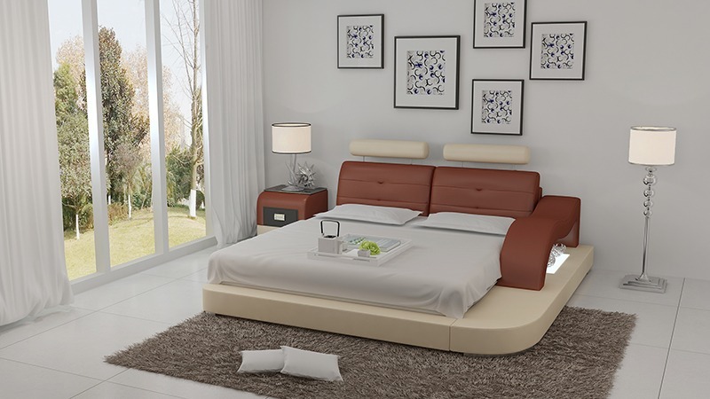 Designer Bett Polsterbett Doppelbett Ehebett Betten 140/160/180/200 LB8802