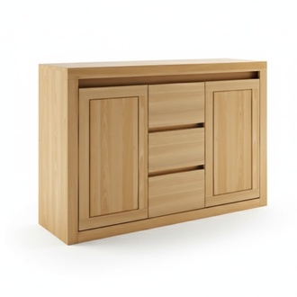 Anrichte Kommode Massivholz Schrank SchrÃ¤nke Echtes Holz Eiche 140x90cm Kommoden