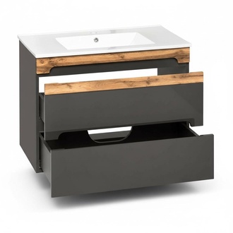 BadmÃ¶bel Set 80cm Waschbecken mit Unterschrank Modern Dekorative Waschtisch