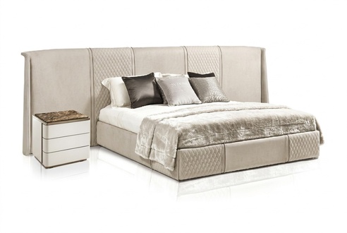 Beige Schlafzimmer Garnitur Doppelbett 2x Nachttische Designer MÃ¶bel 3tlg
