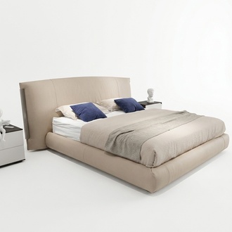 Beiges Modernes Doppelbett Designer Bett Schlafzimmer MÃ¶bel Holzgestell