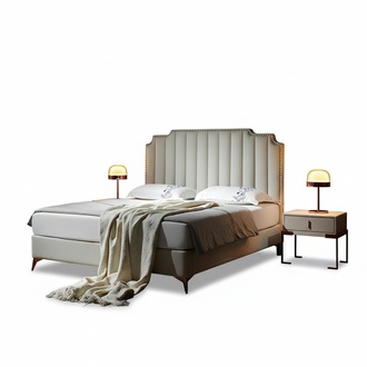 Bett 180x200cm Leder Schlafzimmer MÃ¶bel Luxus Moderne Betten Hotel MÃ¶bel Neu