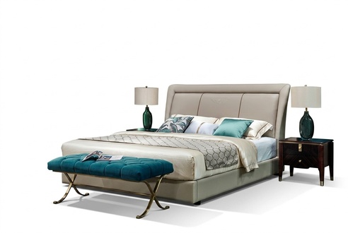 Bett Betten Polster Doppel Ehe Luxus Leder Moderne Designer