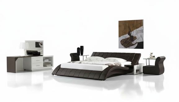 Bett Braun Schlafzimmer JV MÃ¶bel LiegeflÃ¤che 180x200 Schlafzimmer Kunstleder