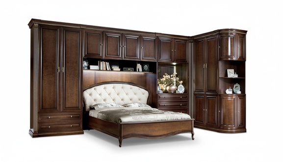 Bett Schlafzimmer KÃ¶nigliches Schlafzimmer + Oberschrank Schrank Neu Verona IV