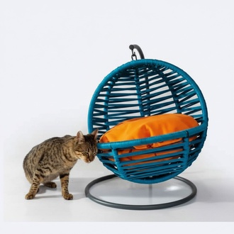 Blaue Rundschaukel Katzenliege Tieren ZubehÃ¶r Luxus Moderne MÃ¶bel