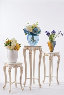 BlumenstÃ¤nder klassischer Stil Wohnzimmer Luxus StÃ¤nder Ablage SÃ¤ule 3tlg