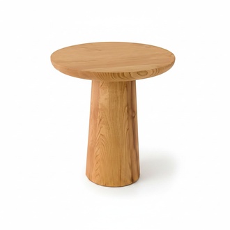 Brauner Holz Hocker im eleganten Design