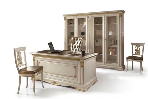 Arbeitszimmer BÃ¼ro MÃ¶bel Tisch Schrank Stuhl 3tlg Set Massivolz