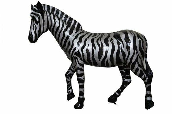 Zebra Figur Statue Skulptur Figuren Skulpturen Dekoration Deko
