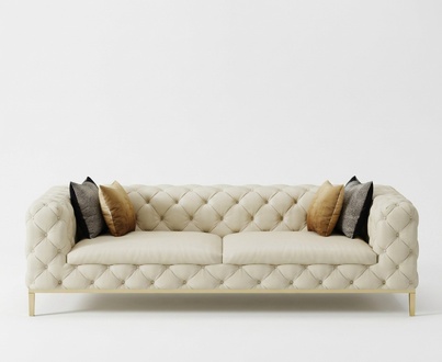 Chesterfield Couch Sofa Polster 3 Sitzer Couchen Sitz Garnitur Sofas WeiÃ