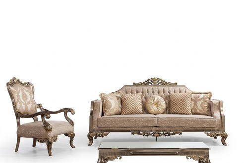 Chesterfield Sofagarnitur mit Couchtisch Sofa Set Polster MÃ¶bel 5tlg.